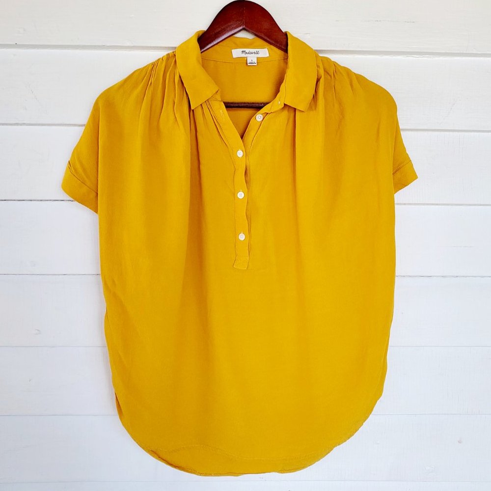 Madewell Central Drapey Popover Blouse Size Small